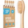 VIVAGO Soft Flossing Bamboo Toothbrushes 10 Pack - BPA Free