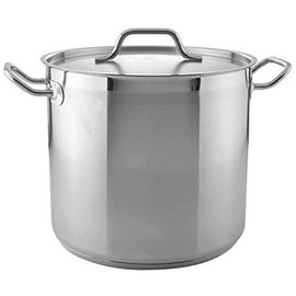 Royal Industries Classic Stock Pot with Cover, 16 qt, 11" x 9.8" HT, Stainless Steel, Commercial Grade - NSF Certified