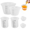 6pcs Silicone Measuring Cups, V Shaped Flexible Mixing Cups Dispenser