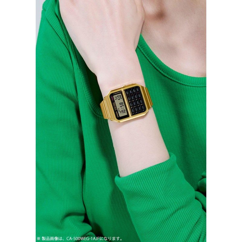 Casio CA-500WE-1AJF Standard Wristwatch, Unisex, Silver, Silver, Bracelet Type