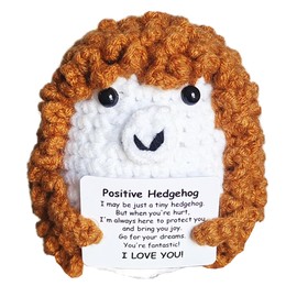 Dasezsdt Emotional Support Nuggets Inspirational Positive Crochet Hedgehog Handmade I Love You Cheer Funny Pickle Potato for Women Men Birthday Christmas White Elephant Positive Crochet Animals