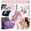 Rayslesan Cute Key Fob Cover with Rhinestone Bear Charm, Bling