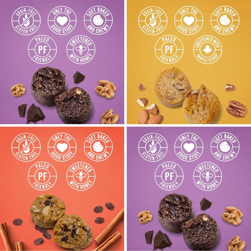 Ona Cookies Top Variety 4-pack, Ready to eat, Gluten free,