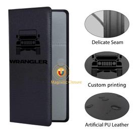 Matyolo Car Registration and Insurance Holder for Wrangler JL JLU JK JKU 4XE, Premium PU Leather, Glove Box Organizer with Magnetic Card, Wrangler JK JL Accessories 2025-2007