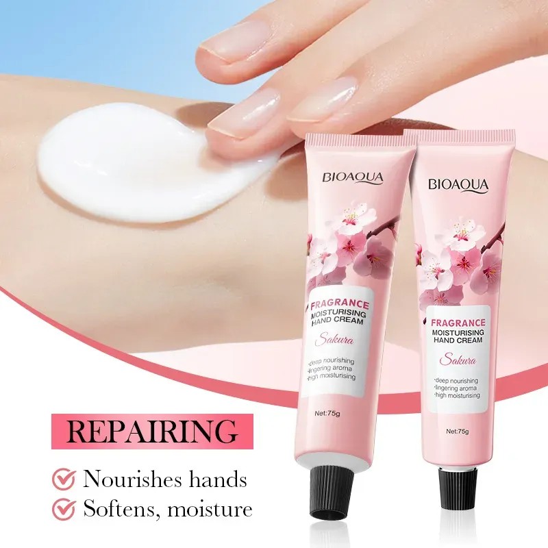 Crema De Manos Hidratante De Flor De Cerezo 2pic Bioaoua