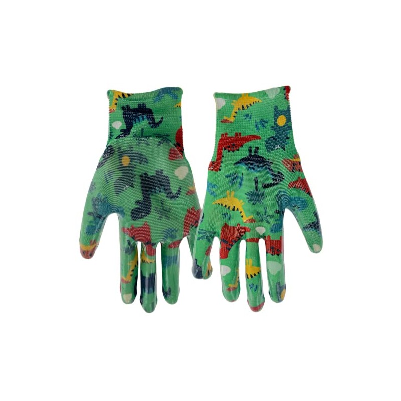 Simply MUD Kids (ages 5-8) Garden Gloves, Nitrile Coating, Lightweight,