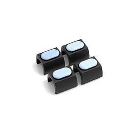 Design61 PTFE for Cantilever Chair Set of 4 Furniture Glider Base Schong Ladder for Round Tube Ø 16-17 mm Clamp Collar Clamp Gliders
