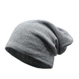 The Vintage Year Sports Visor Billed Knit Radar Cuff Beanie (Slouch Heather Gray)