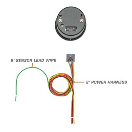 GlowShift White 7 Color Narrowband Air/Fuel Ratio AFR Gauge - Lean, Optimal & Rich Readings - White Dial - Clear Lens - 2-1/16" 52mm