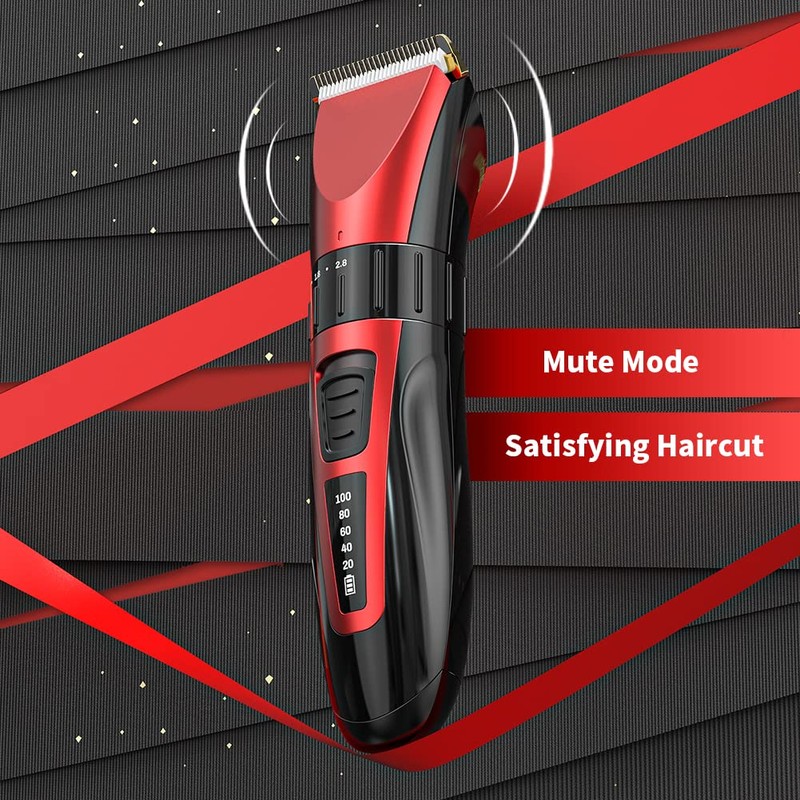 Hair Clippers Men Cordless Adjustable Blade 7 Limited Comb Cape