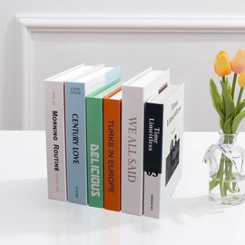 EFH 6 Pcs Decor Books for House Faux Book Fashion Decoration Modern Fake Book for Decoration Decorative Book for Home Decor Aesthetic Living Room Entryway Coffee Table Book Shelf Decor (No.1 Set)