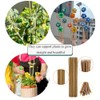 HAHIYO 16Inches 40Pcs Natural Carbonized Bamboo Plant Stake Wood Garden