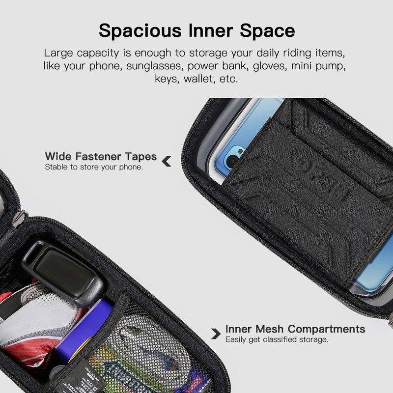 Bike Phone Bag Waterproof Top Tube Bag Bicycle Touchscreen Phone