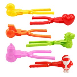 Pack of 6 Snowball Shapers, Snowball Pliers, Snowball Maker, Snowball Clip, Snow Toy Children, Toy Sandball Maker, for Children Outdoor Play