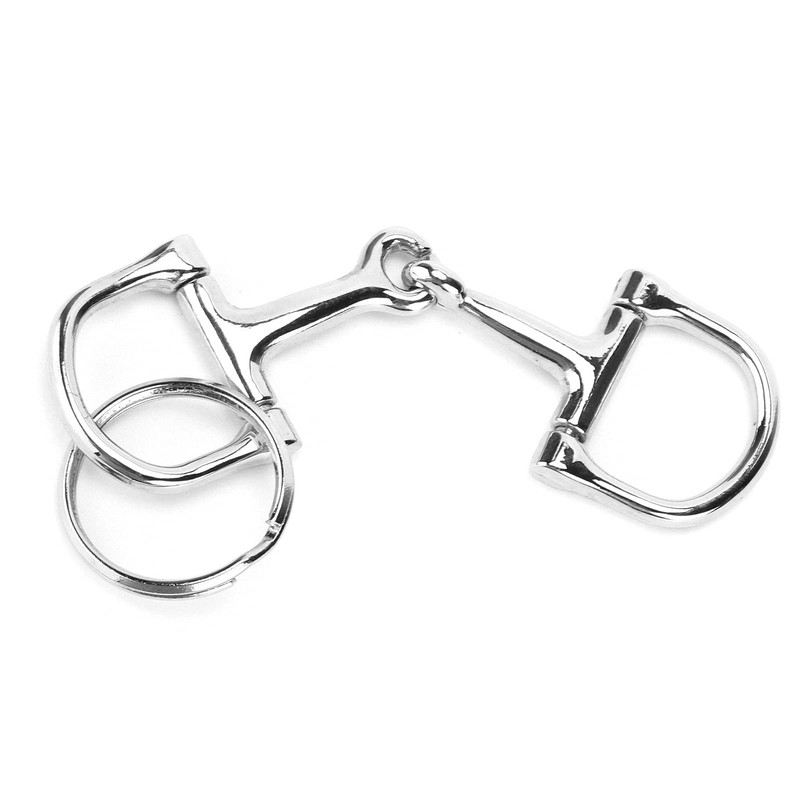 DShaped Snaffle Keychain Silver ZineAlloy Horse Snaffle Bits Key Ring