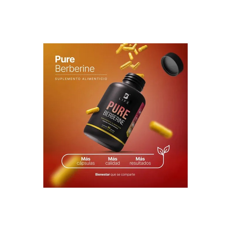Berberina Cápsulas 500mg Pure Berberine Life Sabor