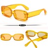 Mriendao Yellow Sunglasses for Women Men Retro Rectangle Sun Glasses