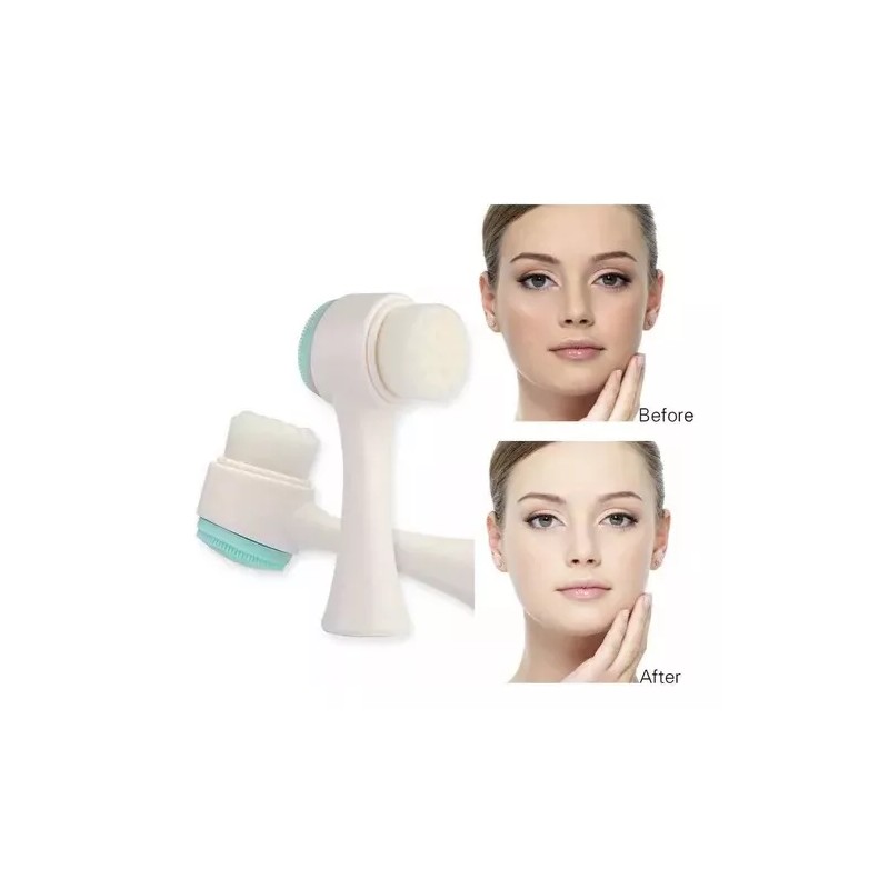 Mafab Duo Cepillo Limpieza Facial Doble Cara Manual Exfoliante F