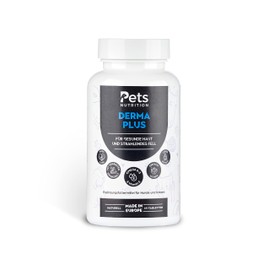 Pets Nutrition - Derma Plus 60 Kautabletten für Hunde & Katzen - Ergänzungsfuttermittel zur Unterstützung von Haut & Fellkleid für jung & alt - Stärkung der Fellpflege mit Omega 3-6 & Vitaminen