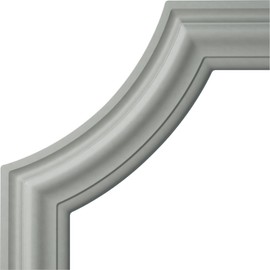 Ekena Millwork PML10X10PO-CASE-8 Pompeii Corner (8-Pack) Panel Moulding, 10"W x 10"H x 3/4"P, Primed