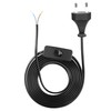 YAODHAOD Euro Power Cable with Switch, Cable with Switch and