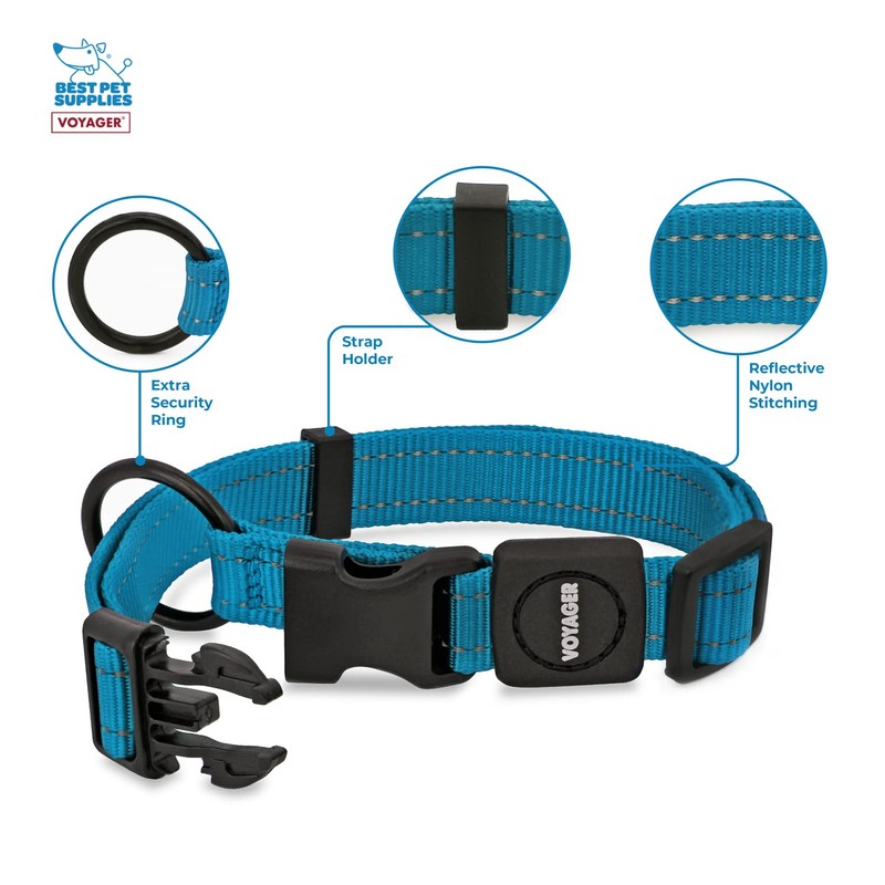 Best Pet Supplies Reflective Dog Collar with Adjustable Length, Heavy-Duty