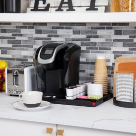 Mind Reader Anchor Collection, Serving Station 7 Pod Capacity, Countertop Organizer, Coffee Machine Base, Single, Black