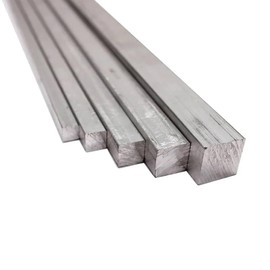 Barra Quadra in Acciaio Inox Aisi 304 Da 6 a 30 mm in diverse lunghezze (Ø 25x25 mm lunga 1 Metro)