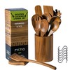 18 PCS Acacia Wooden Spoons for Cooking - Heat-Resistant, Comfort