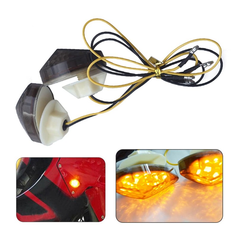 DUZFOREI 2 Pcs Motorcycle Led Flush Mount Front Turn Signal