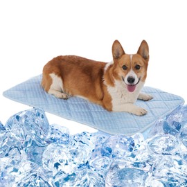 Dog Cooling Mat, 28"x20" Washable Cooling Mat for Dog, Foldable Kennel Dogs Bed, Cool Pad (Cool &Warm Surface) for All Seasons Use, Cool Pads for Puppy and Cats Use in Crate, Kennel, Bed, Sofa