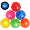 6-Pack 2.5” LED Light-Up Squeaky Dog Toy Balls ，Durable Interactive