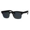 Mens Half Rim Rectangular Luxury Hipster Shade Sunglasses Matte Black