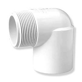 PVC Pipe Fittings 3/4 inch FNPT x MNPT 90 Degree Elbow - PVC Elbow Pipe Connectors - Sch 40 PVC 90 Degree Elbow Pipe Connector for Home Sewer Plumbing Water Line