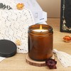 MILIVIXAY 20 Pack 8 OZ Thick Glass Dark Amber Candle