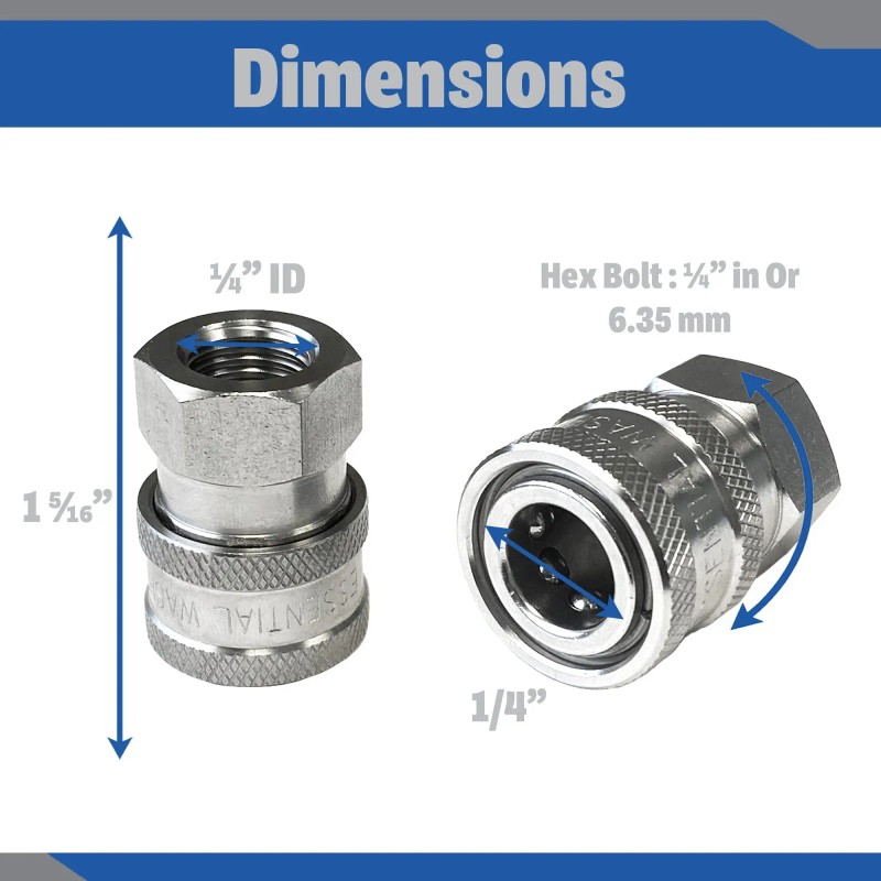 Stainless Steel 1/4' Quick Connect Female NPT Fittings Car Cleaning