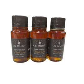 Le Must 3 Pack Le Must Organic 100% Vermont Pure Maple Syrup 1.75oz Mini Travel Bottles