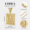 KissYan Zodiac Pendant Necklace for Women Men, 14K Gold Plated