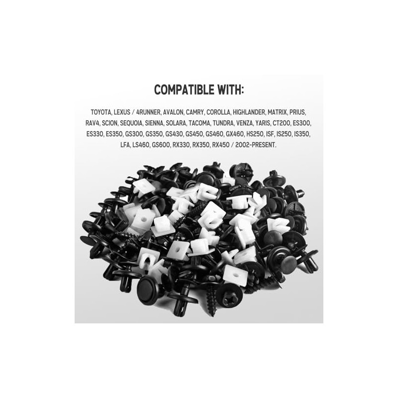 101 PCS Engine Cover Retainer Clips Set for Toyota &