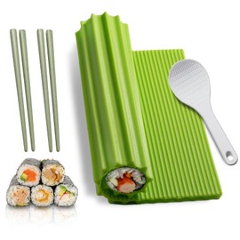 shofilt Sushi Making Kit, Silicone Sushi Mat, Including 1 Sushi Rolling Mats, 2 Pairs of Chopsticks, 1 Spreader Beginner Sushi Kit