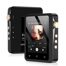 Fanvace HiFi MP3 Player with Bluetooth 5.3, Lossless DSD High-Resolution Digital Audio Music Player, Portable DAC FLAC Audio Player, 192Khz/24bit, 2.8" Touchscreen & Leather Case, Support up to 256GB