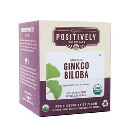 Organic Positively Botanicals Company, Ginkgo Biloba Tea Bags, 20 Count