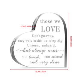 TSHAOUN Memorial Gift Sympathy Gifts, Heart Sympathy Gift,Remembrance Gifts Decorations,Bereavement Gifts Condolence Table Decorations,For Your Loss Loving Mom Grieving Mothers Remembrance (Heart)