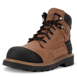 Yelang Men's Steel Toe Safety Work Boot Slip Resistant Puncture Utility Shoes 6 Inch For Industrial Construction Outdoor botas de trabajo para hombre