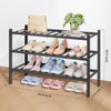 Kitsure Bamboo Wooden Shoe Rack for Closet, 26.8" Wide -