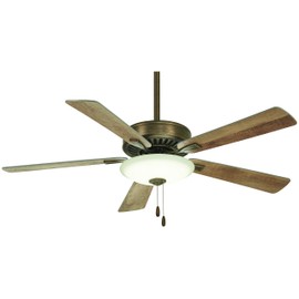 Minka-Aire F656L-HBZ Contractor Uni-Pack 52 Inch LED Pull Chain Ceiling Fan in Heirloom Bronze Finish