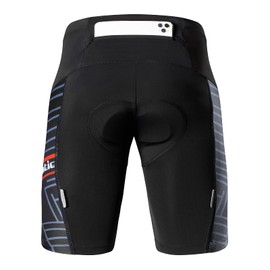 Suntic Men's Cycling Pants, Bicycle Wear, Cycling Pants, Racer Pants, Coolmax 3D Pad, 5142-black