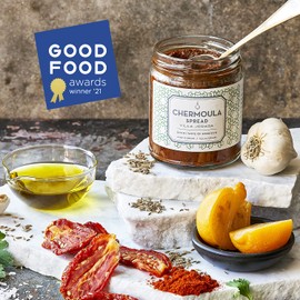 Villa Jerada, Moroccan Chermoula Spread, 9 oz "Umami Taste of Morocco", (CHERMOULA - 1 JAR)