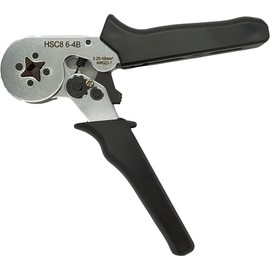 KabelDirekt Crimping Pliers / Crimping Pliers for Insulated and Uninsulated Wire End Ferrules with 0.25-10 mm² (AWG 23-7) - Power Tool, Square End Ferrules Crimping Pliers for Ferrules and Sleeve