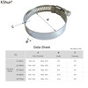 4 Pcs Hose Clamp in 304 Stainless Steel Clip for